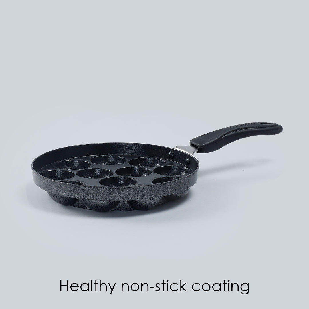 Aluminium Non-stick Appa Kara 20cm, 600ml, Black