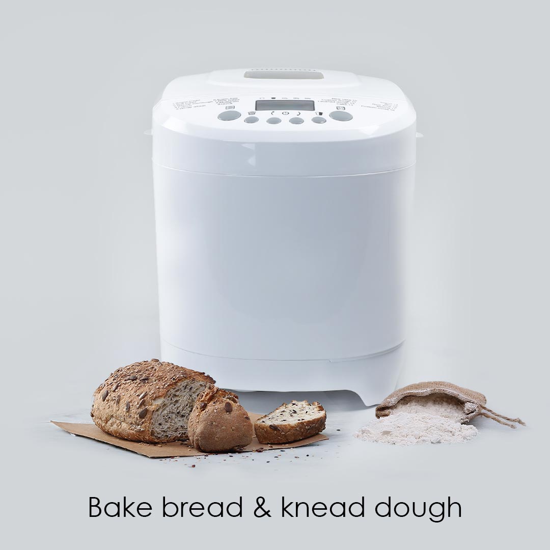 Regalia Plus Atta Kneader & Bread Maker, Fully Automatic, 18 Pre-programmed Functions, Adjustable Crust Control, 2 Years Warranty, 600W - White
