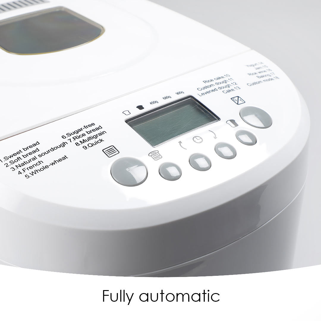 Regalia Plus Atta Kneader & Bread Maker, Fully Automatic, 18 Pre-programmed Functions, Adjustable Crust Control, 2 Years Warranty, 600W - White