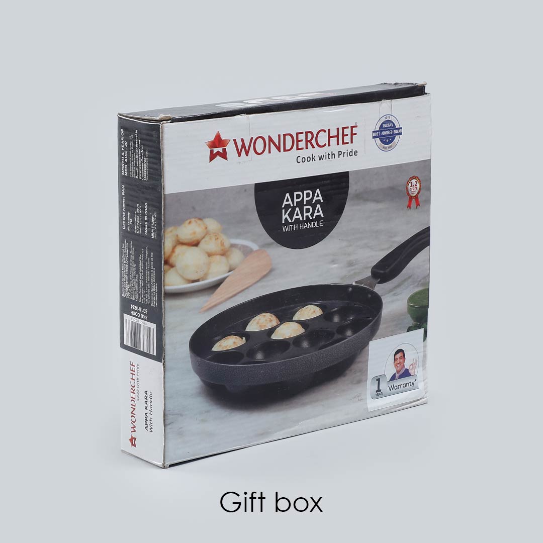 Aluminium Non-stick Appa Kara 20cm, 600ml, Black