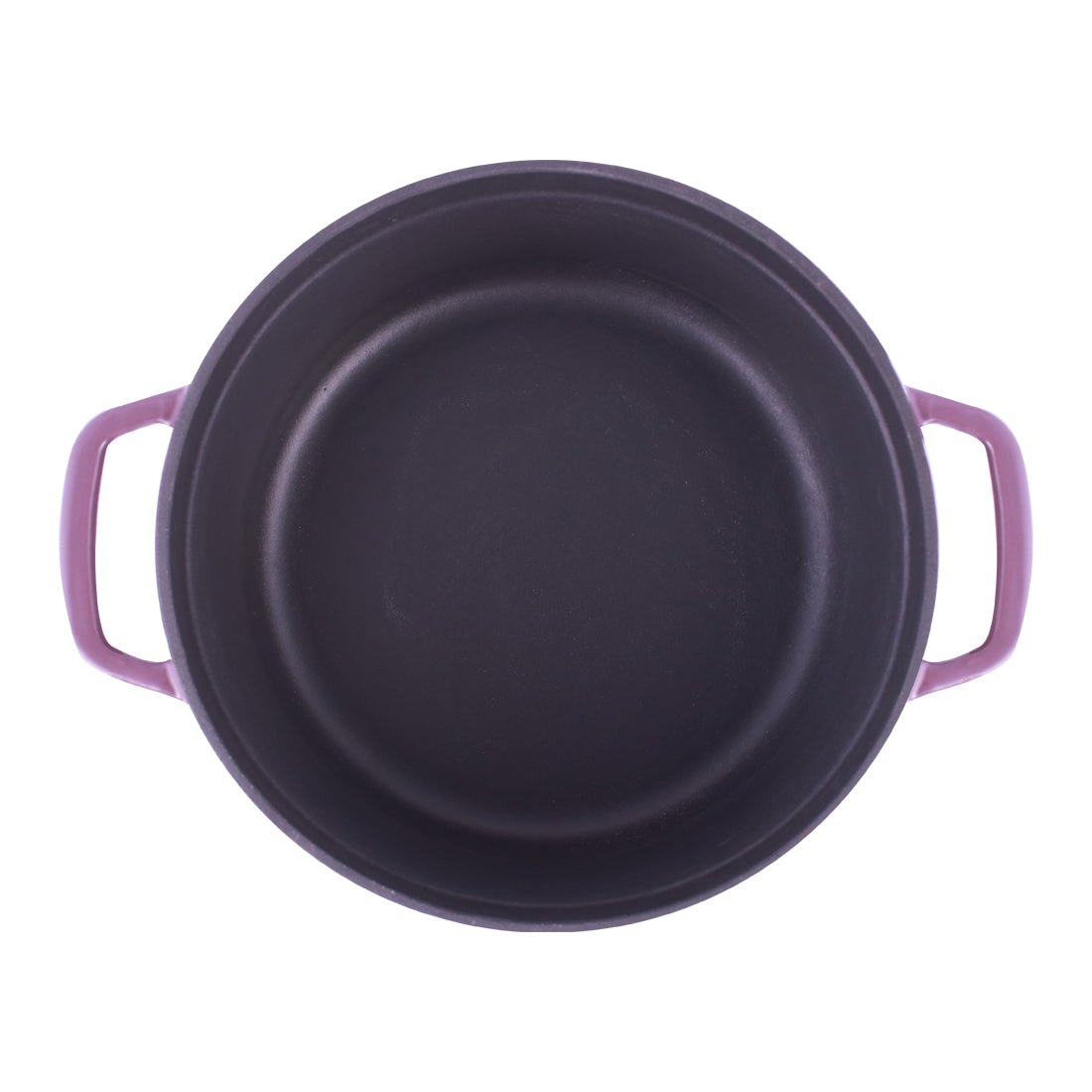 Ferro Cast-iron Casserole with Lid, Induction Friendly, Enamel Coating- 3.5mm, Purple, 5 Years Warranty