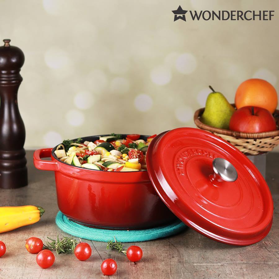 wonderchef-ferro-cast-iron-casserole-with-lid-22cm-red