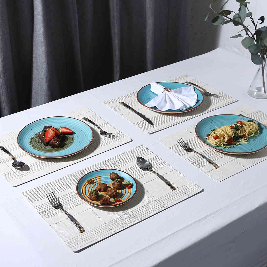 Valentina Reversible Checks & Textured Placemat Set of 6