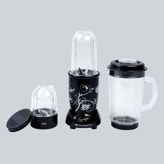 Nutri-blend 110V Mixer Grinder, Blender with 3 Unbreakable Jars in Black, SS Blades, High-speed motor, E-Recipe Book By Chef Sanjeev Kapoor