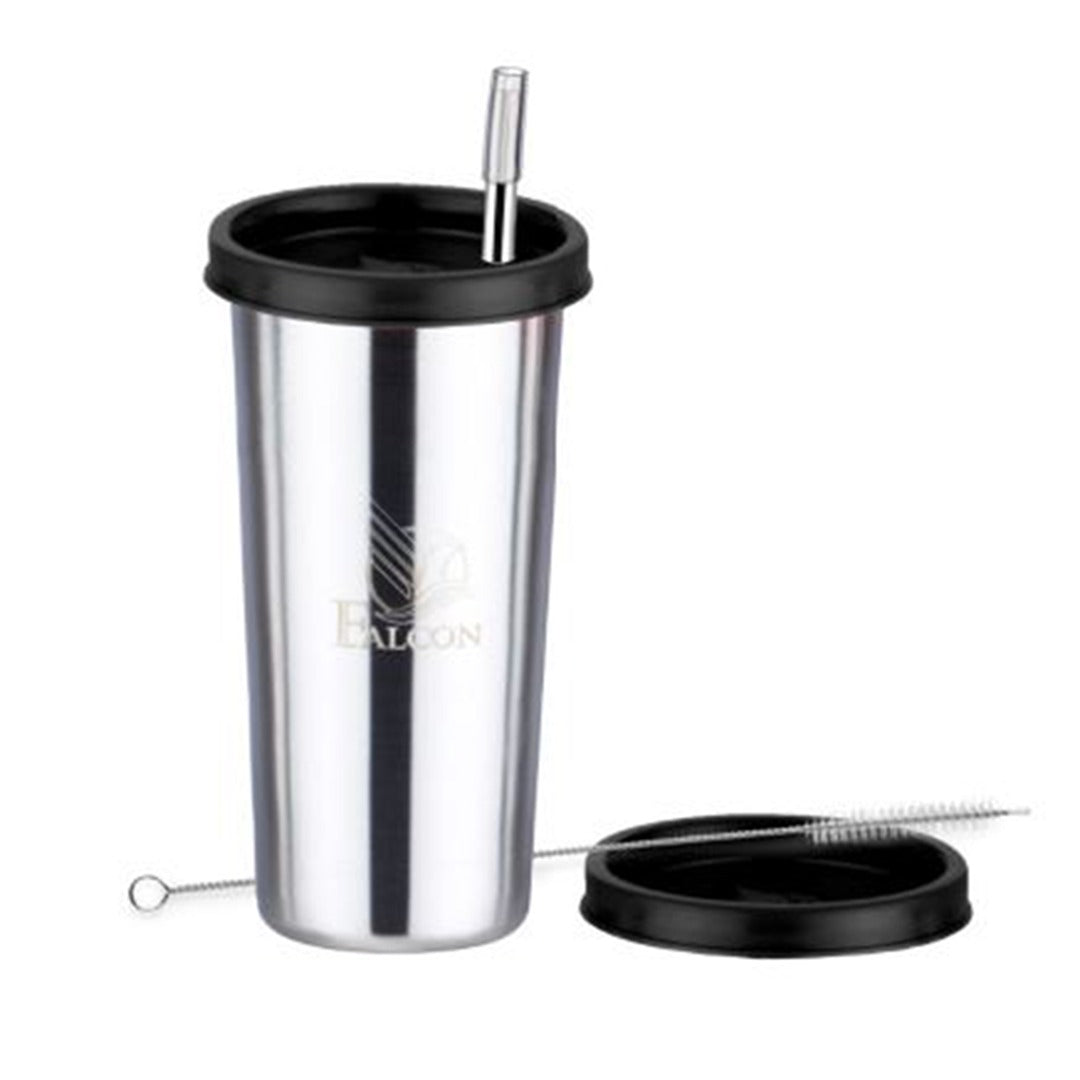 Pdd Falcon Steel Straw Glass 1 Pc Black 520 ML