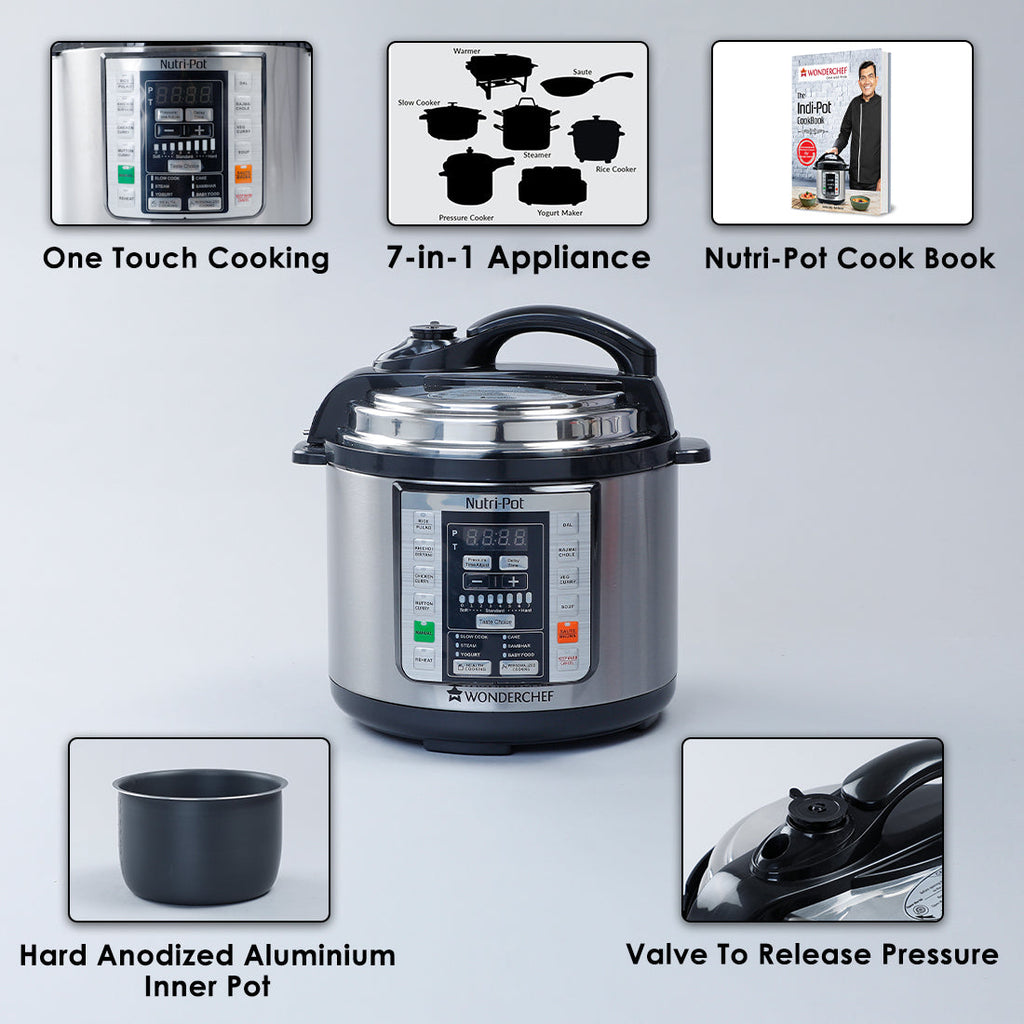 Nutri-Pot Electric Pressure Cooker with 7-in-1 Functions, 3L