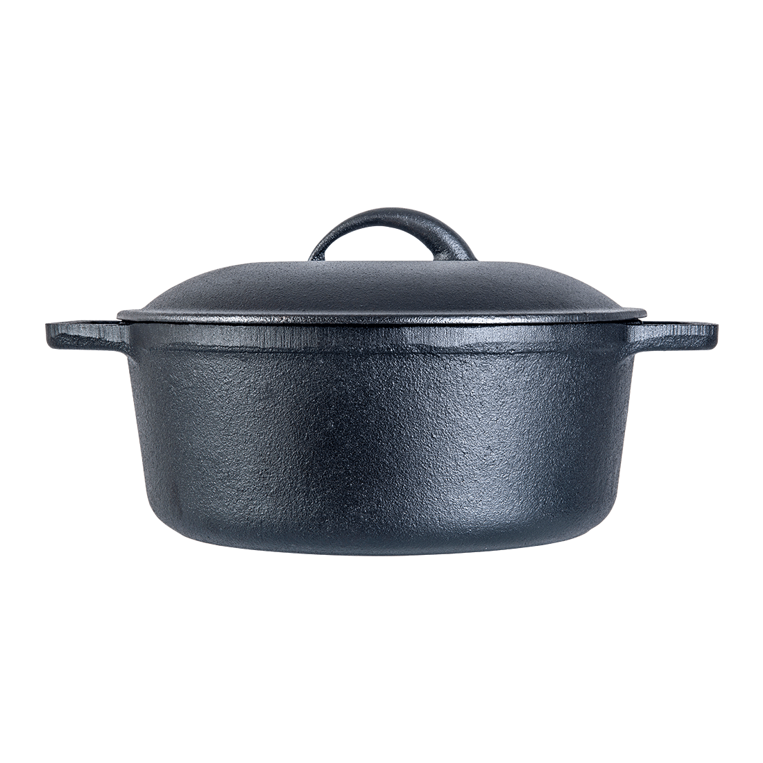 Forza Cast-Iron Fry Pan, Pre-Seasoned Cookware, Induction Friendly, 20cm, 3.8mm and Forza Cast-Iron Casserole With Lid, Pre-Seasoned Cookware, Induction Friendly, 25cm, 4.7L, 3.8mm