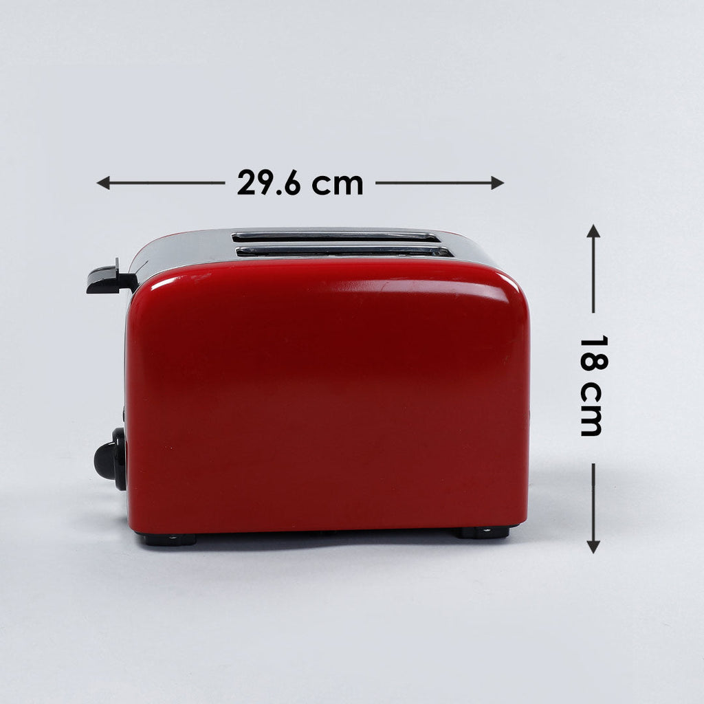 Pop Up 2 Slice Toaster Crimson Edge, 850W, 5 Browning Controls, Removable Crumb Tray, 2 Years Warranty, Red