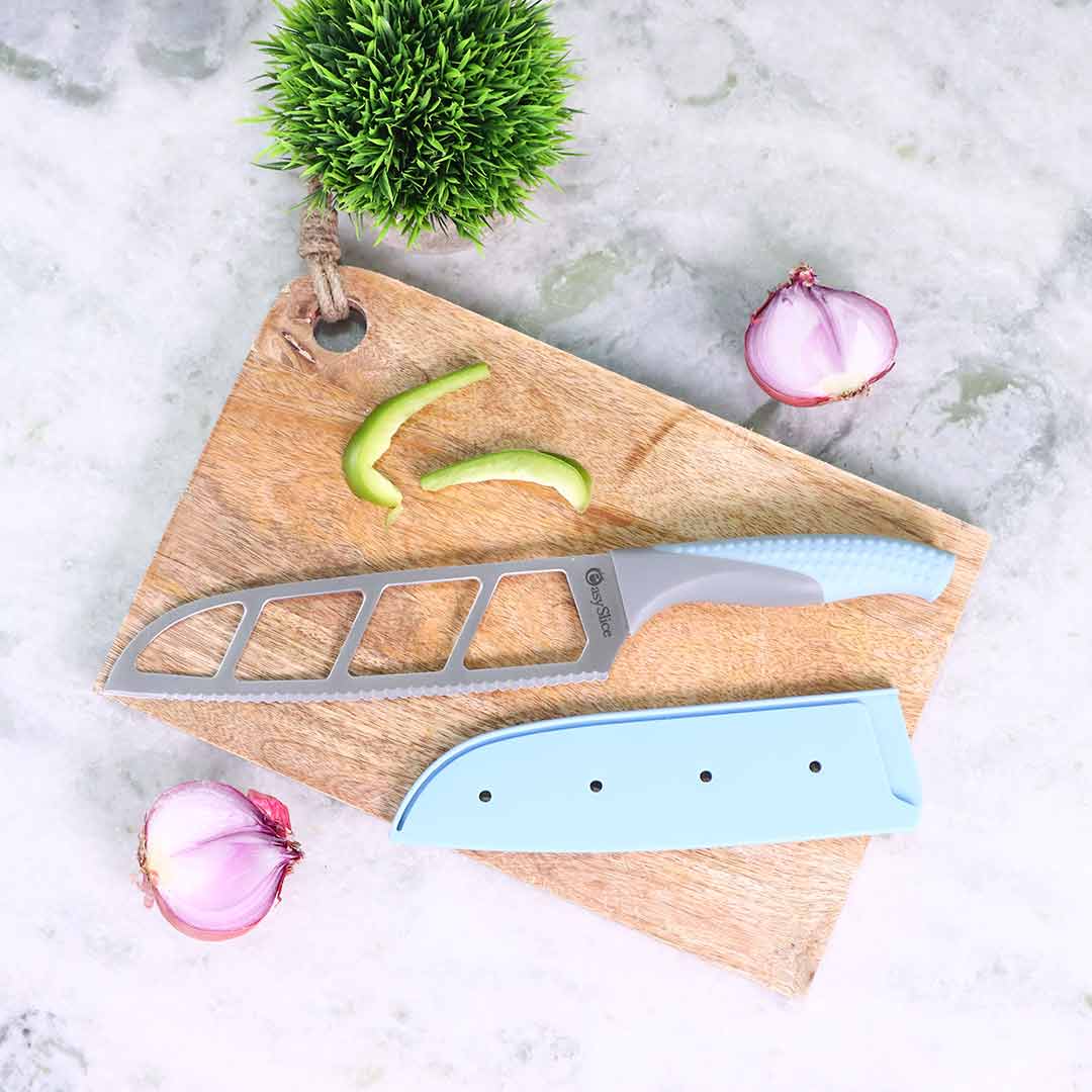 8" Easy Slice Knife (Blue) and 6" Easy Slice Knife (Green)