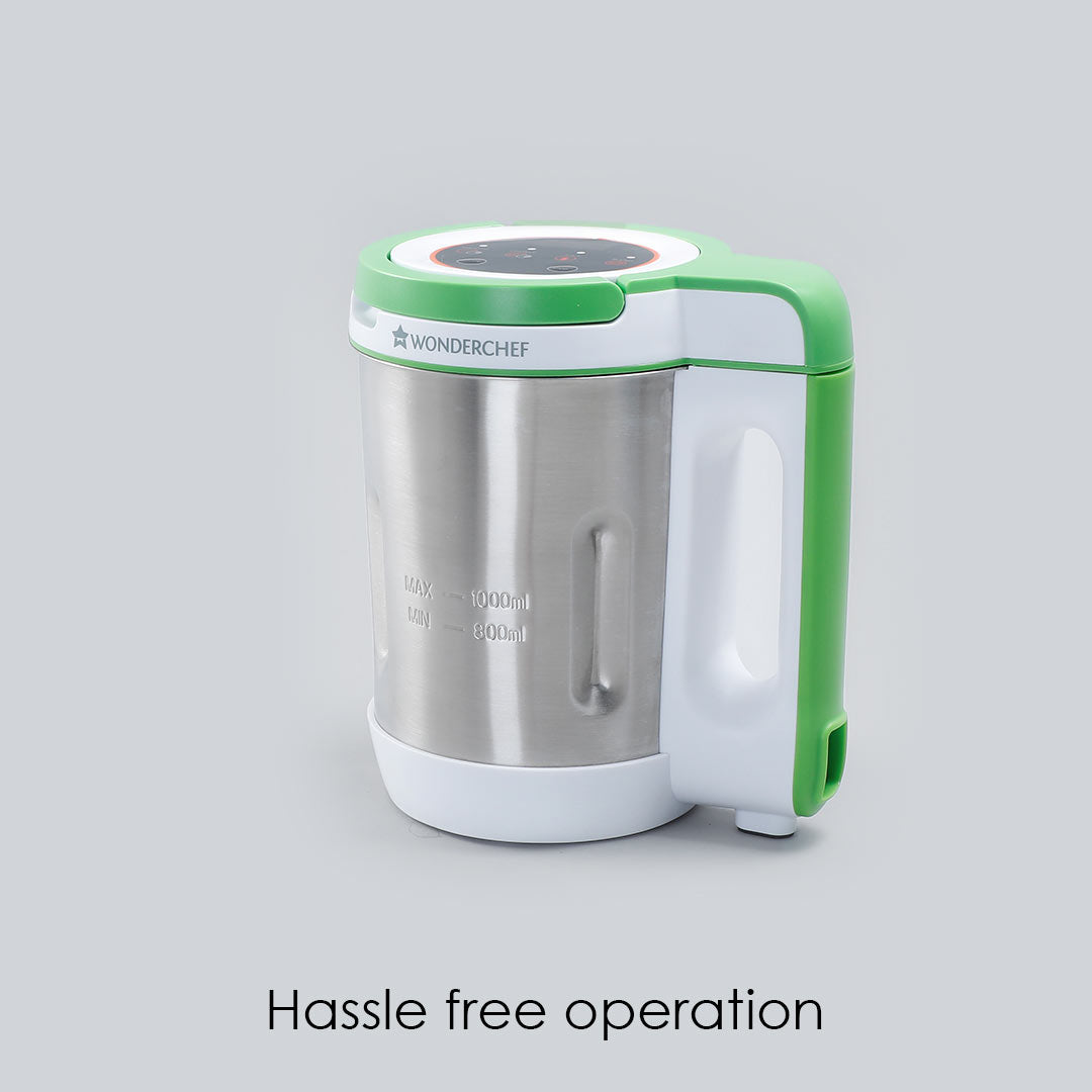 Soup Maker 1L, 800W, Green and Silver, Easy to use,