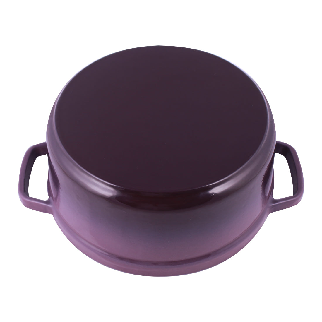 Ferro Cast-iron Casserole with Lid, Induction Friendly, Enamel Coating- 3.5mm, Purple, 5 Years Warranty