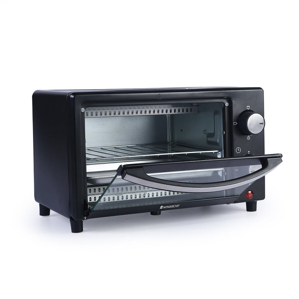 Oven Toaster Griller (OTG) - 9 Litres, Black - With Auto Power-Off with Bell, Heat-Resistant Tempered Glass, 2 Years Warranty