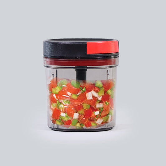 Glory String Vegetable Chopper with 6 Sharp SS Blade, Anti Slip Silicon Base Ring, Air Tight Lid, 900Ml, 1 Year Warranty