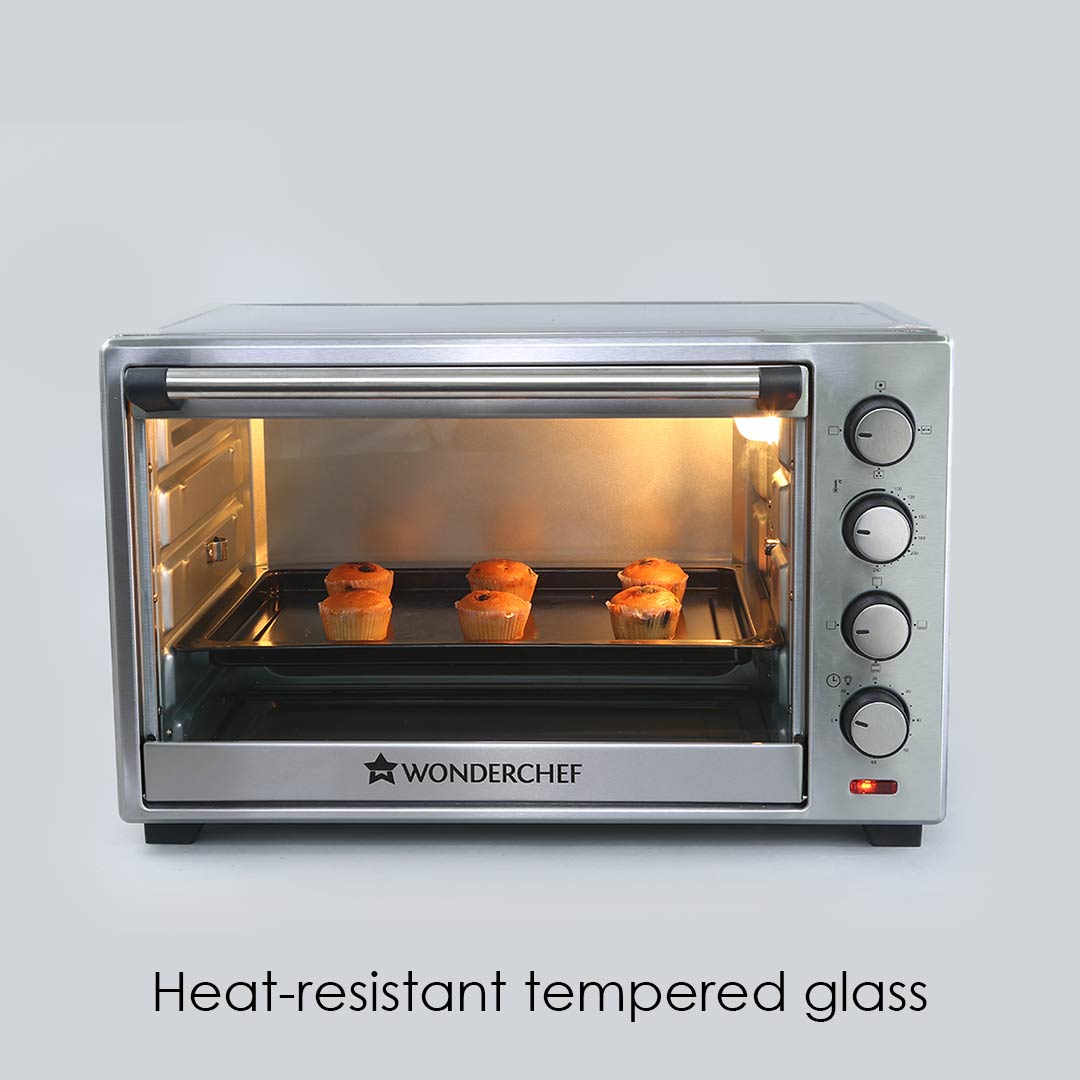 Oven Toaster Griller (OTG) - 48 Litres, Stainless Steel – with Rotisserie, Auto-shut off, Heat-Resistant Tempered Glass, 6-Stage Heat Selection