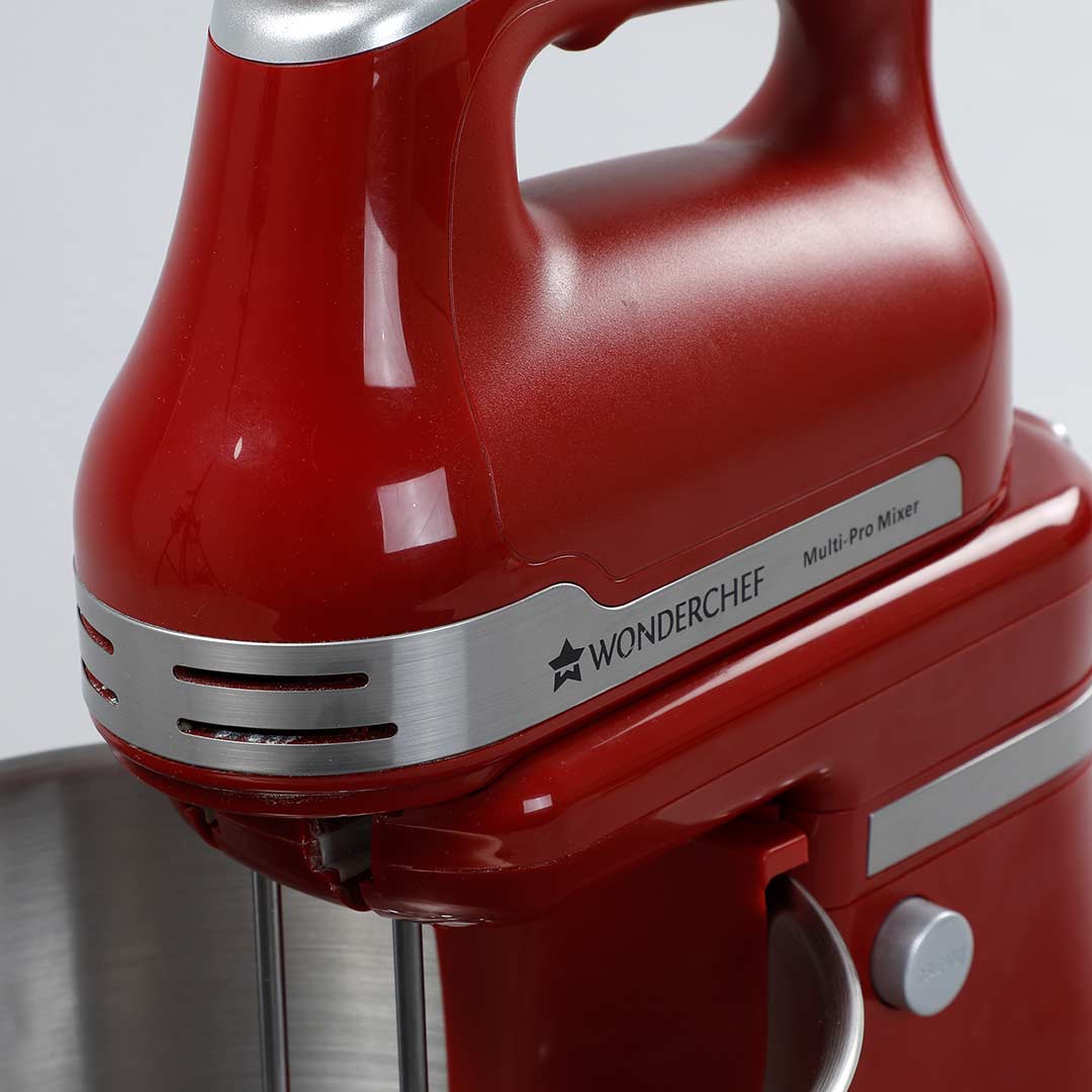 Stand Mixer, Beater And Dough Kneader Crimson Edge, 3 Attachments, 5 Speed Setting, 4.5L Bowl, 2 Years Warranty, 300W – Red