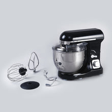 गैलरी व्यूवर में इमेज लोड करें, Die-cast Metal Stand Mixer &amp; Beater, 3 Attachments, 6 Speed Setting, 5L Bowl, 1000W – Black