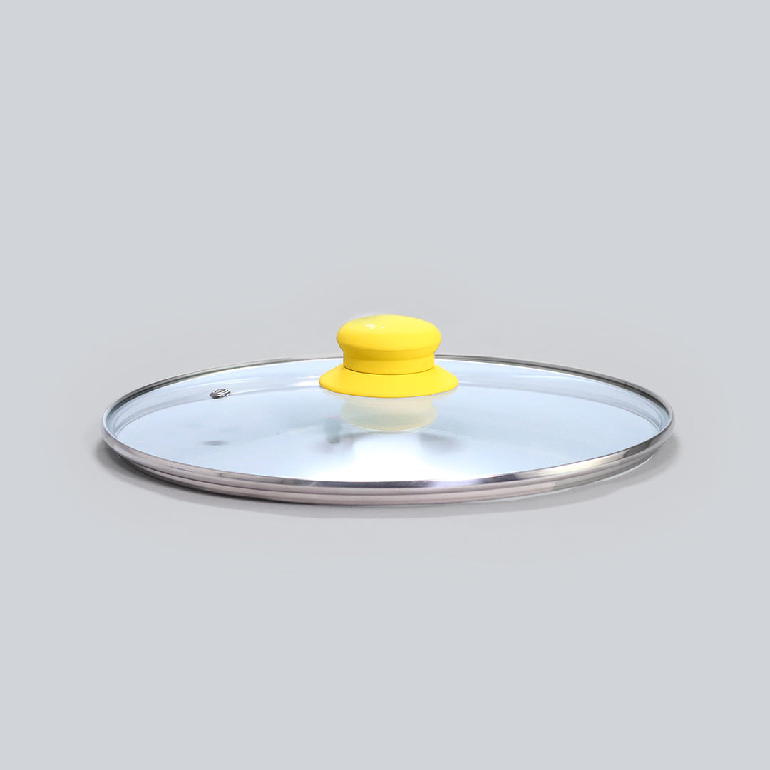 Yellow Lid 24cm with elegant soft-touch knob