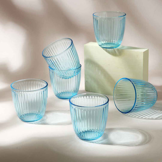 Bormioli Water Glass - Blue - 290 ML - Set of 6