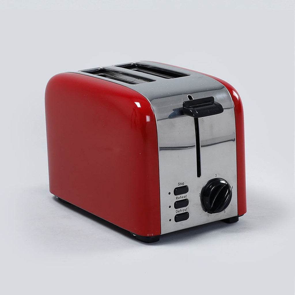 Pop Up 2 Slice Toaster Crimson Edge, 850W, 5 Browning Controls, Removable Crumb Tray, 2 Years Warranty, Red