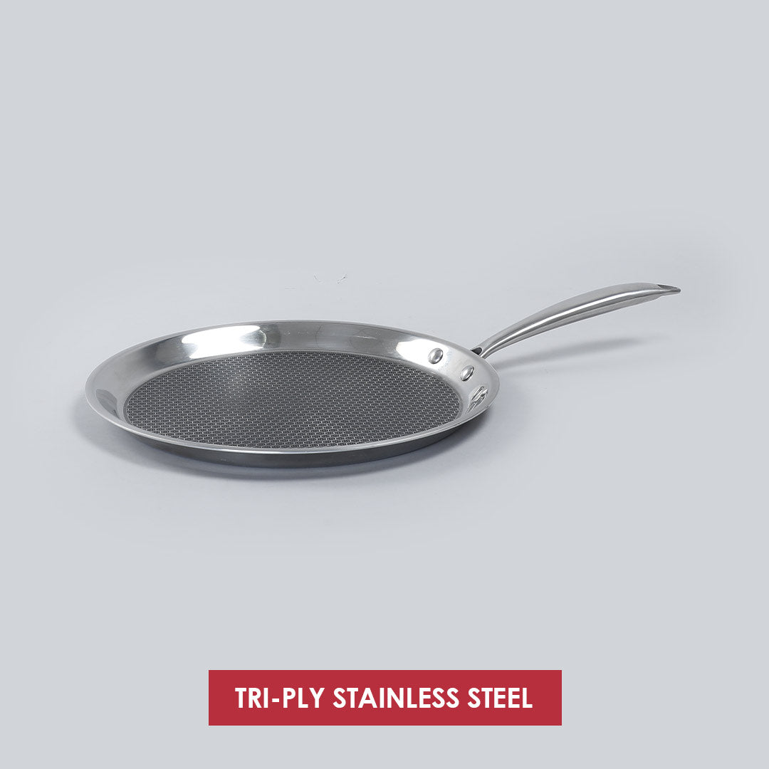 Stanton Stainless Steel Non-stick Dosa Tawa- 30cm, 2.5mm