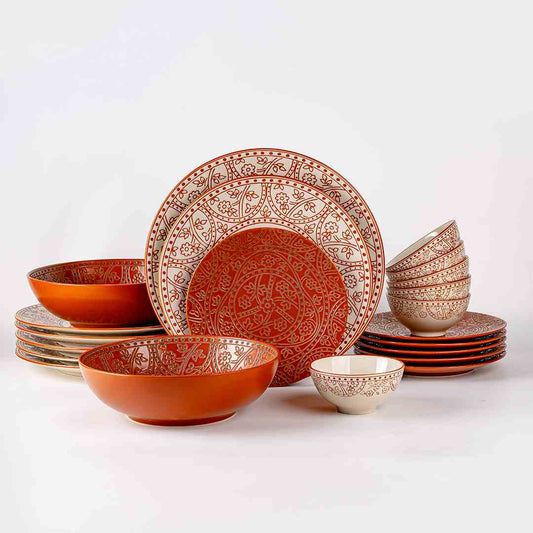 Hitkari Mila Teracota  21 PC  Dinner Set