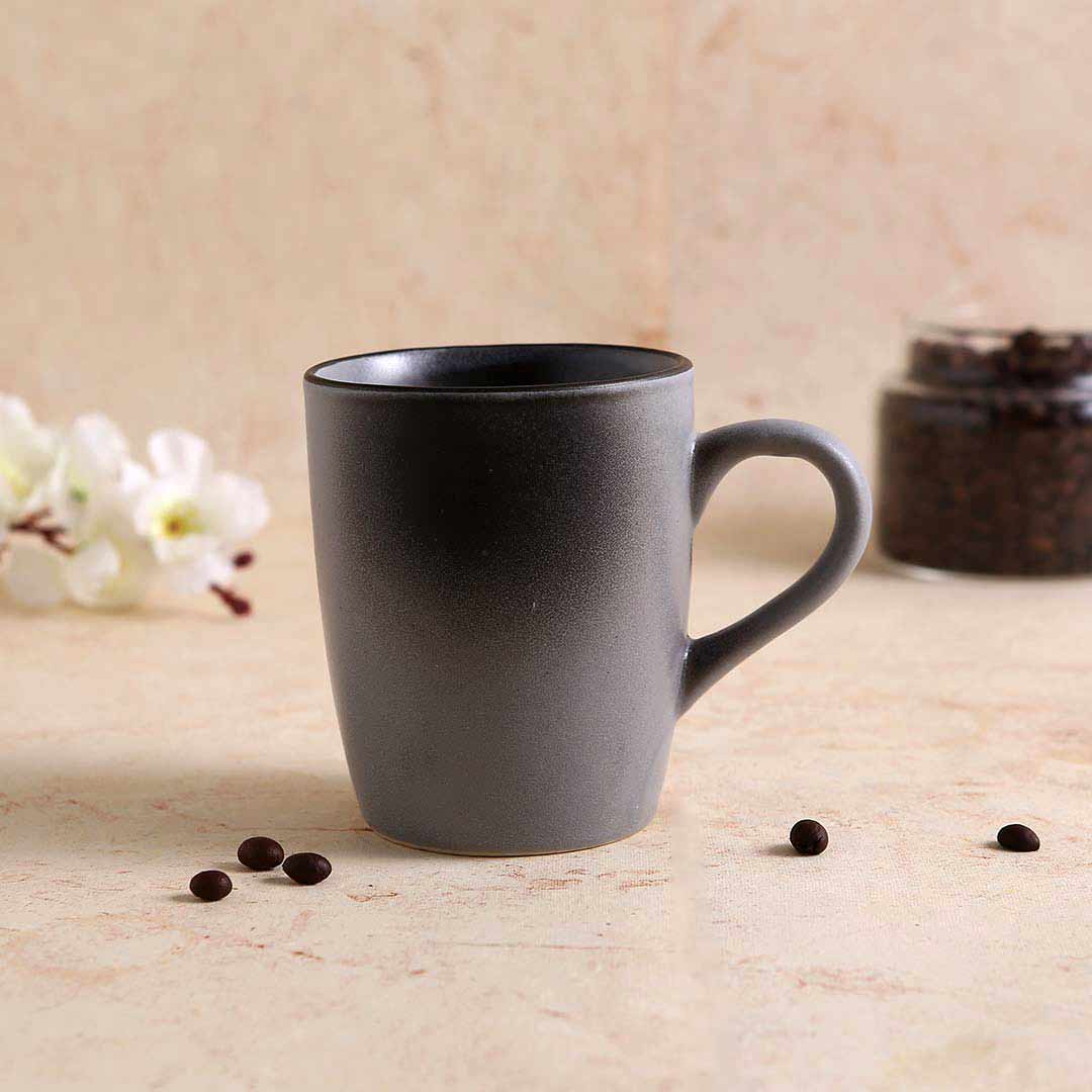 Teramo Stoneware Large Coffee Mug - Grey