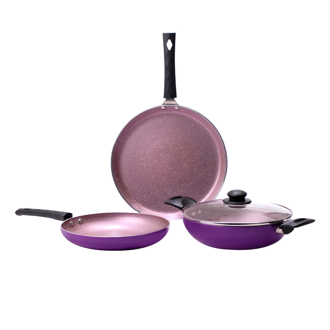 Valencia Non-stick Cookware Set - Purple