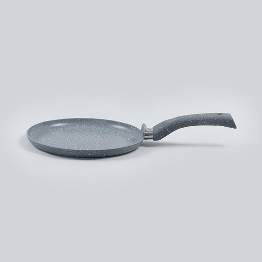 Granite Non-stick Dosa Tawa, Induction Bottom, Soft-touch Handle, Virgin Grade Aluminium, PFOA/Heavy metals free, 3.5mm, 2 years Warranty, Grey