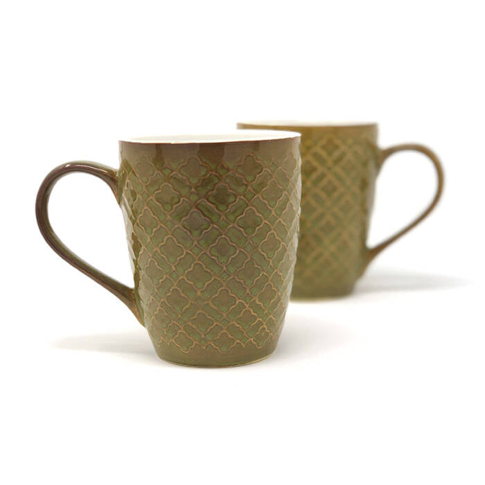 Earth Store Olive Green Mug (Set of 2)