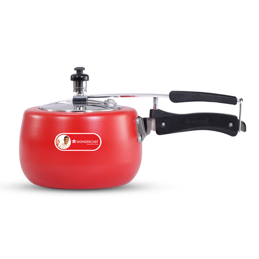 Regalia Induction Base Pressure Cooker with Inner Lid, 3L, 2 Years Warranty, Red