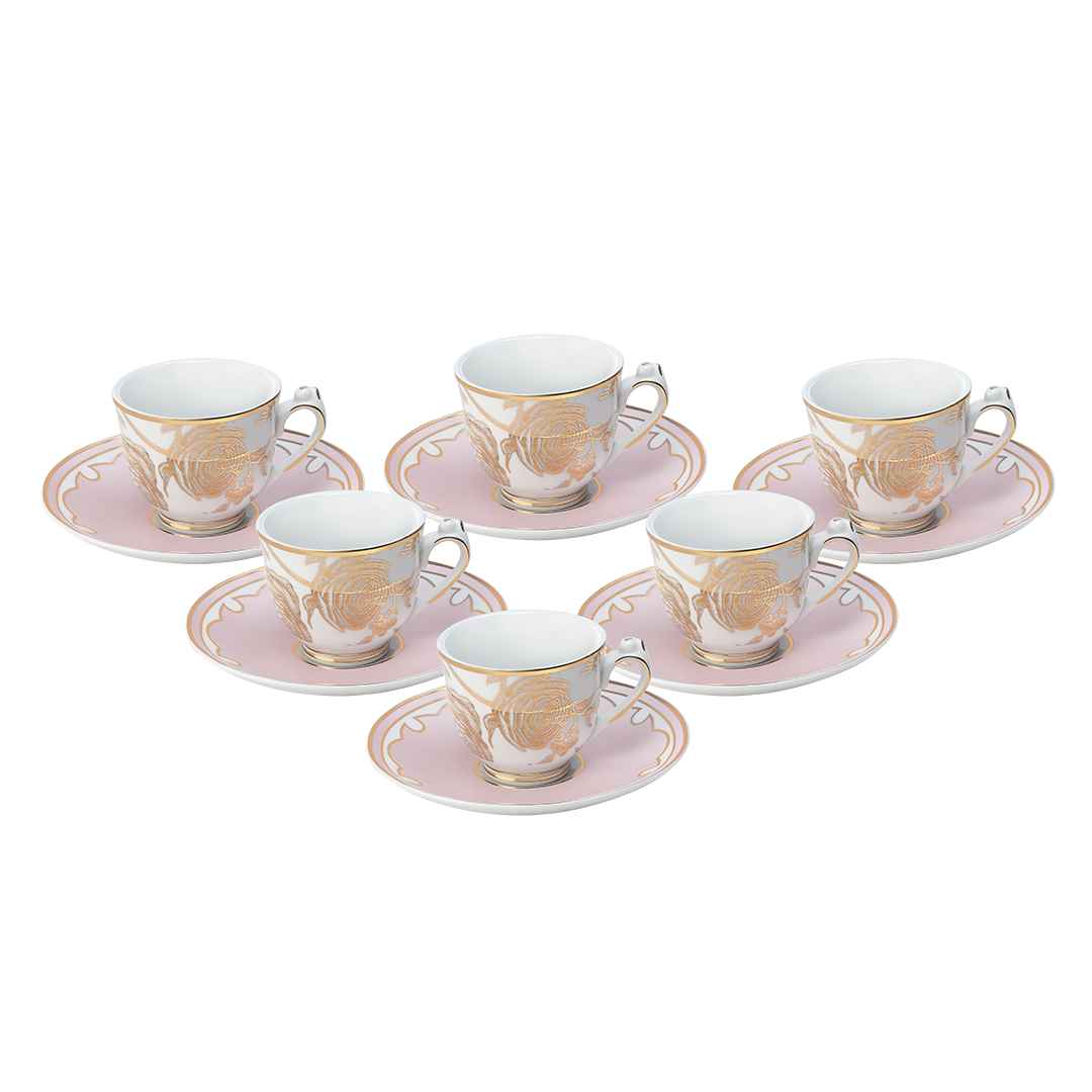 Hitkari Mimosa 12 PC. Coffee Cup & Saucer