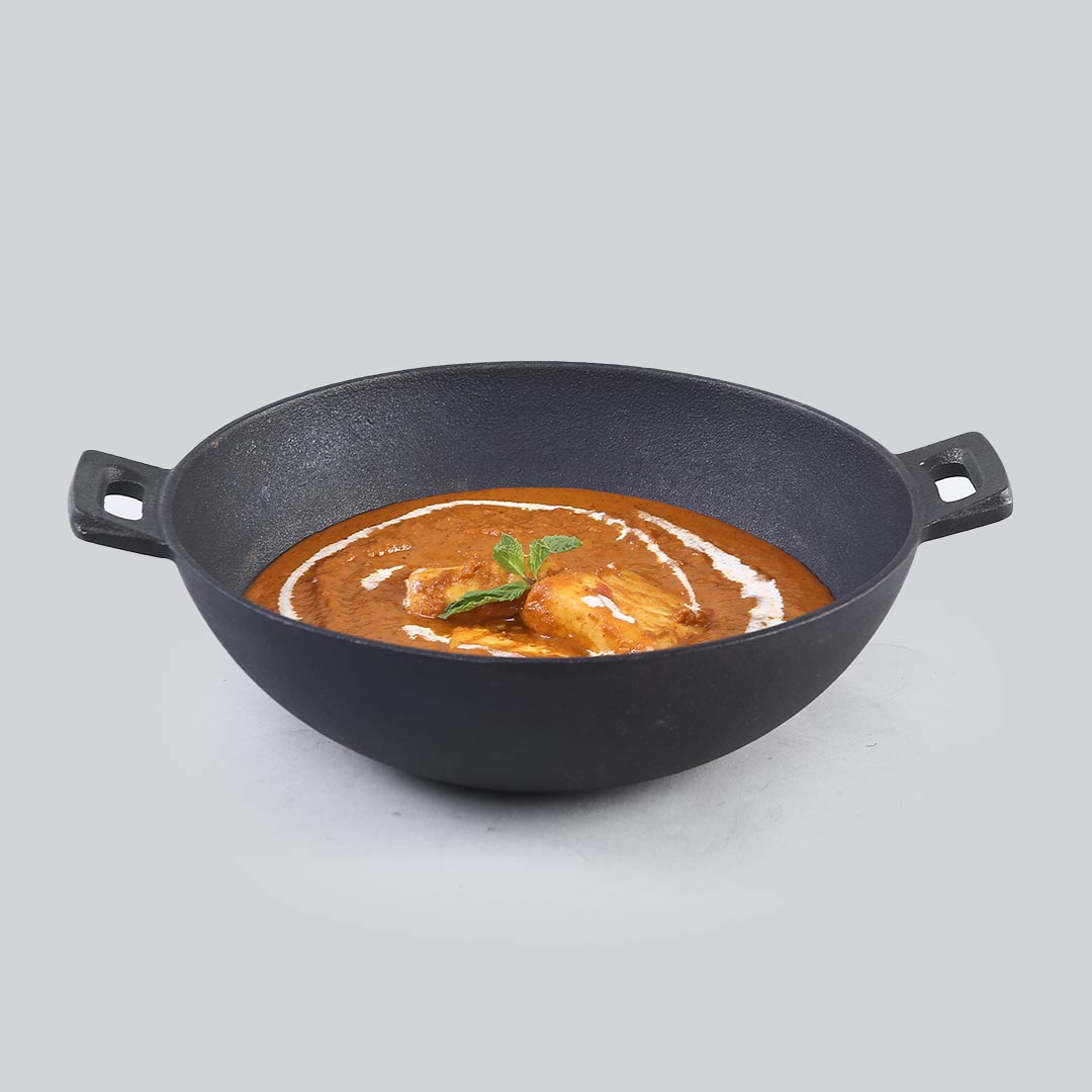 Forza Cast-iron Kadhai, Pre-Seasoned Cookware, Induction Friendly, 30cm, 3.35L, 3.8mm