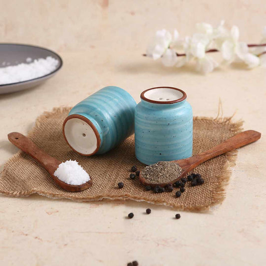 Teramo Stoneware Salt & Pepper Set - Blue