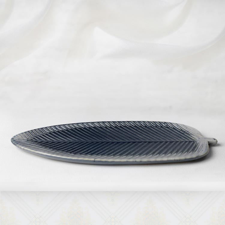 Earth Store Blue Leaf Platter - Single