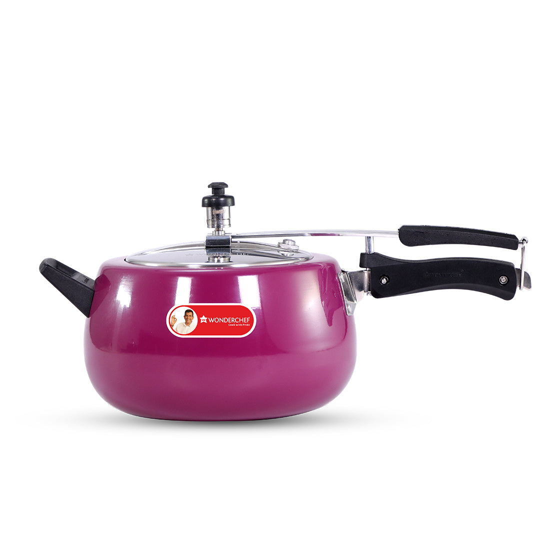 Regalia Induction Base Pressure Cooker with Inner Lid, 5L, 2 Years Warranty, Purple