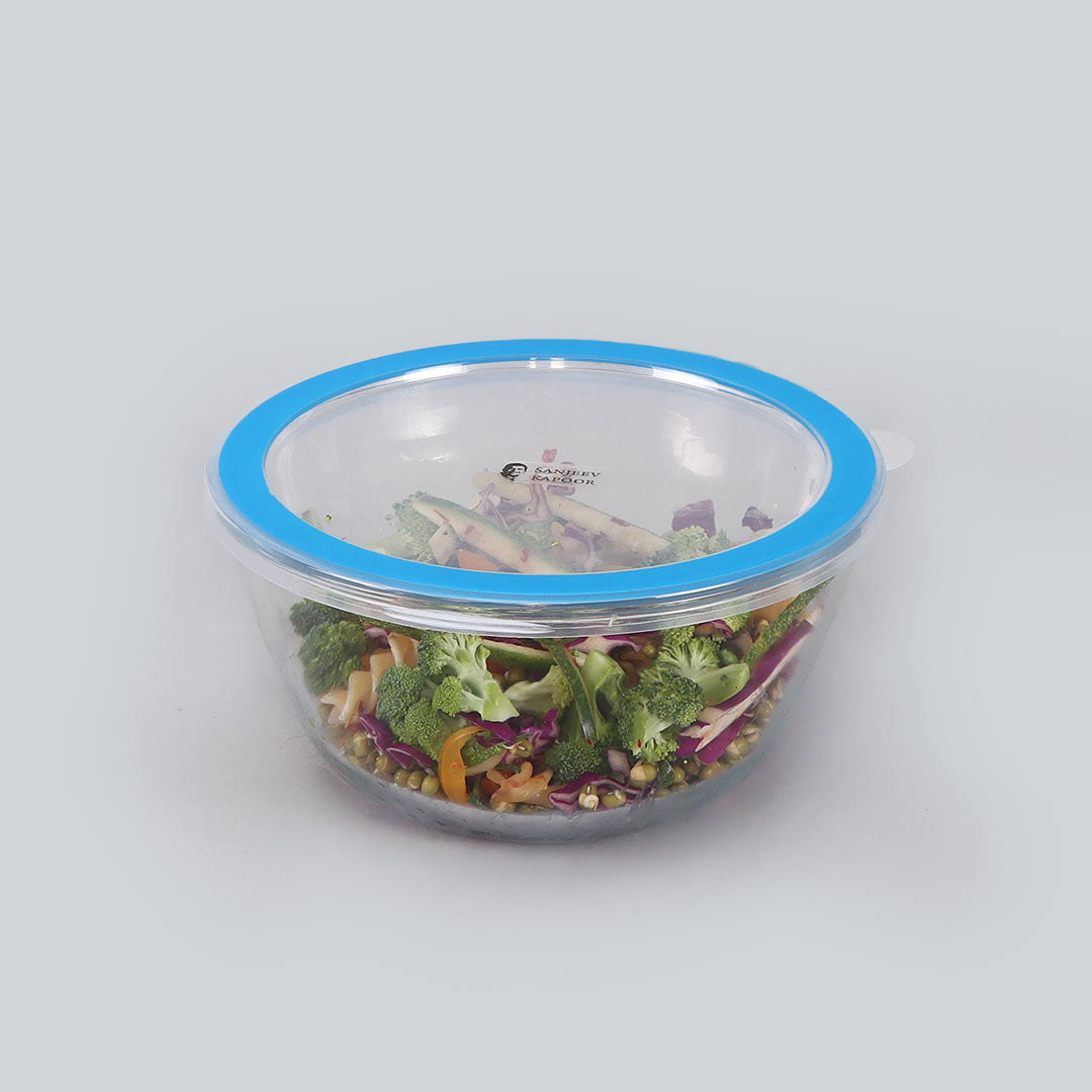 Cocoon Borosilicate Glass Mixing Bowl With Lid 1600ml