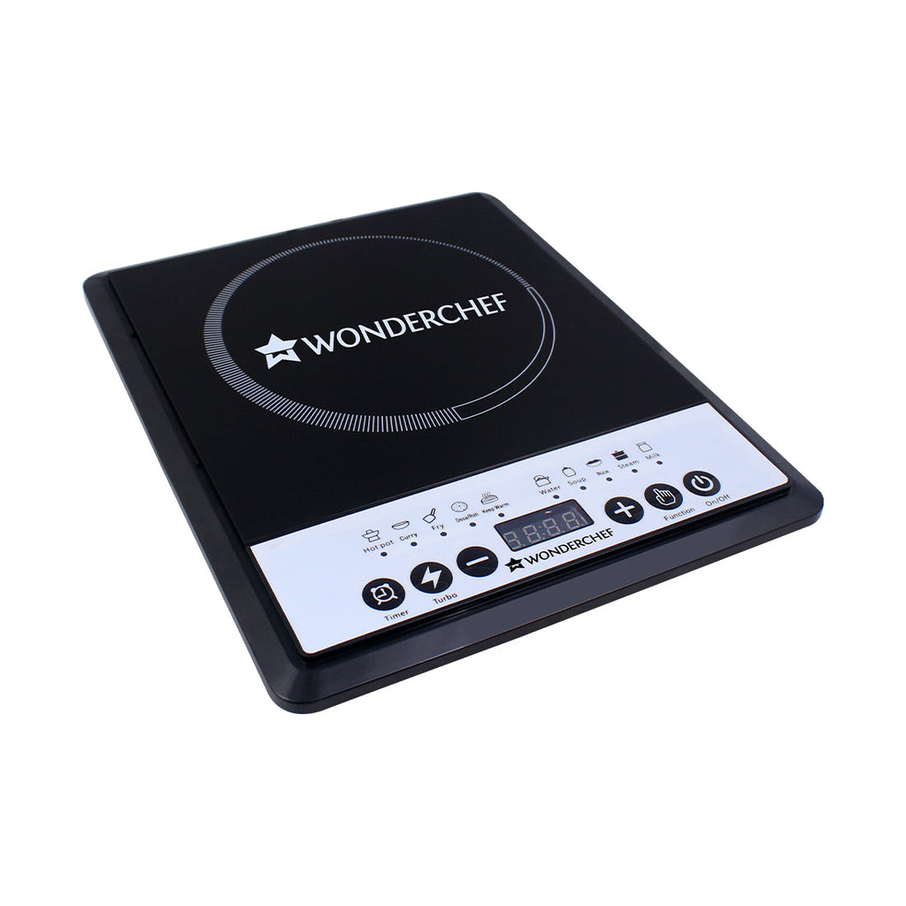 Ruby Induction Cooktop, 1800W, Advanced Dual Layer Coil, Push Touch Button Control, 2 Years Warranty