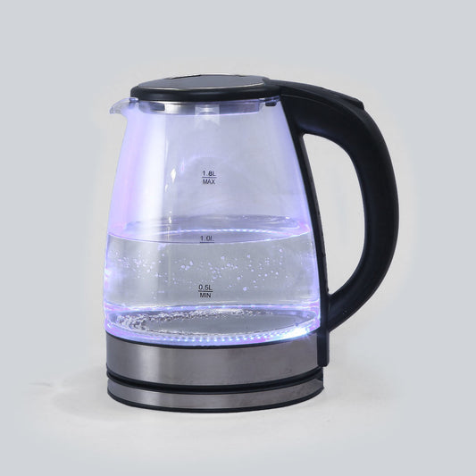 Azure Electric Glass Kettle, 1.8L, Borosilicate Glass Body, Stainless Steel Heating Plate, 1500W, 1 Year Warranty