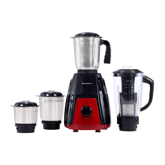 Ruby Mixer Grinder 750 W With 4 Stainless Steel Jars And Anti-Rust Stainless Steel Blades, Ergonomic Handles, 5 Years Warranty On Motor