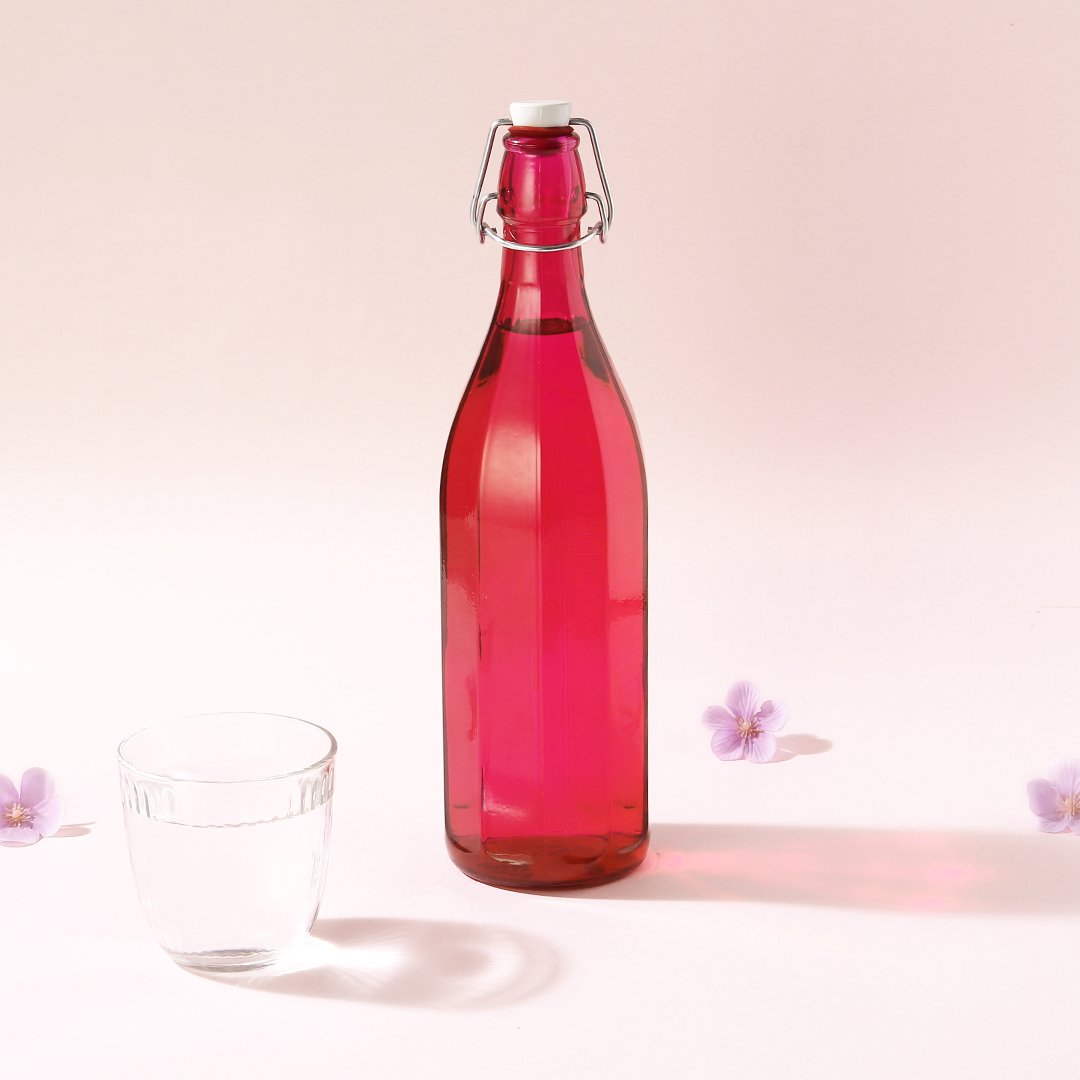 Bormioli Water Bottle - Pink - 1 L