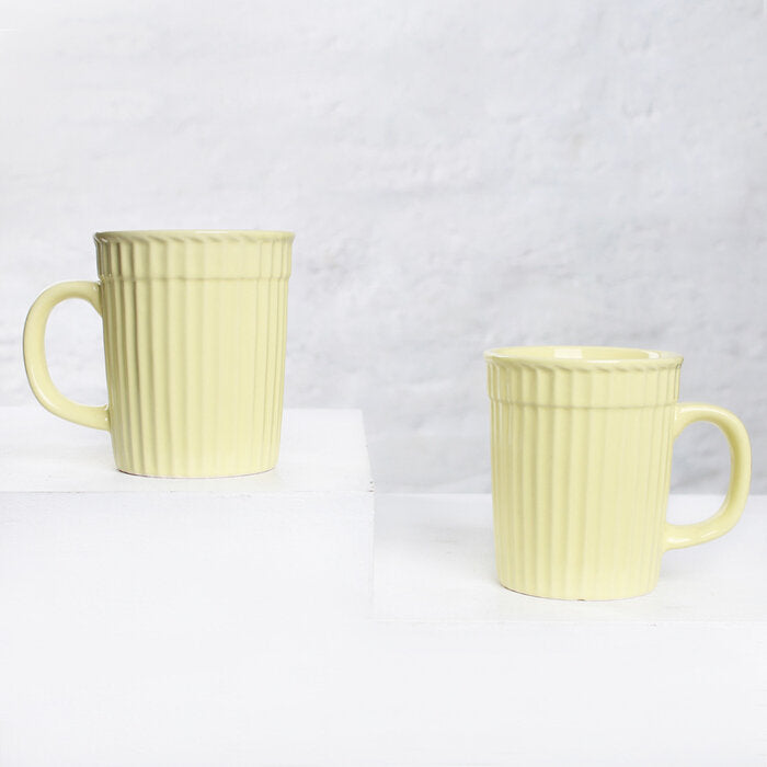 Earth Store Yellow Frontier Coffee Mug  (Set of 2)