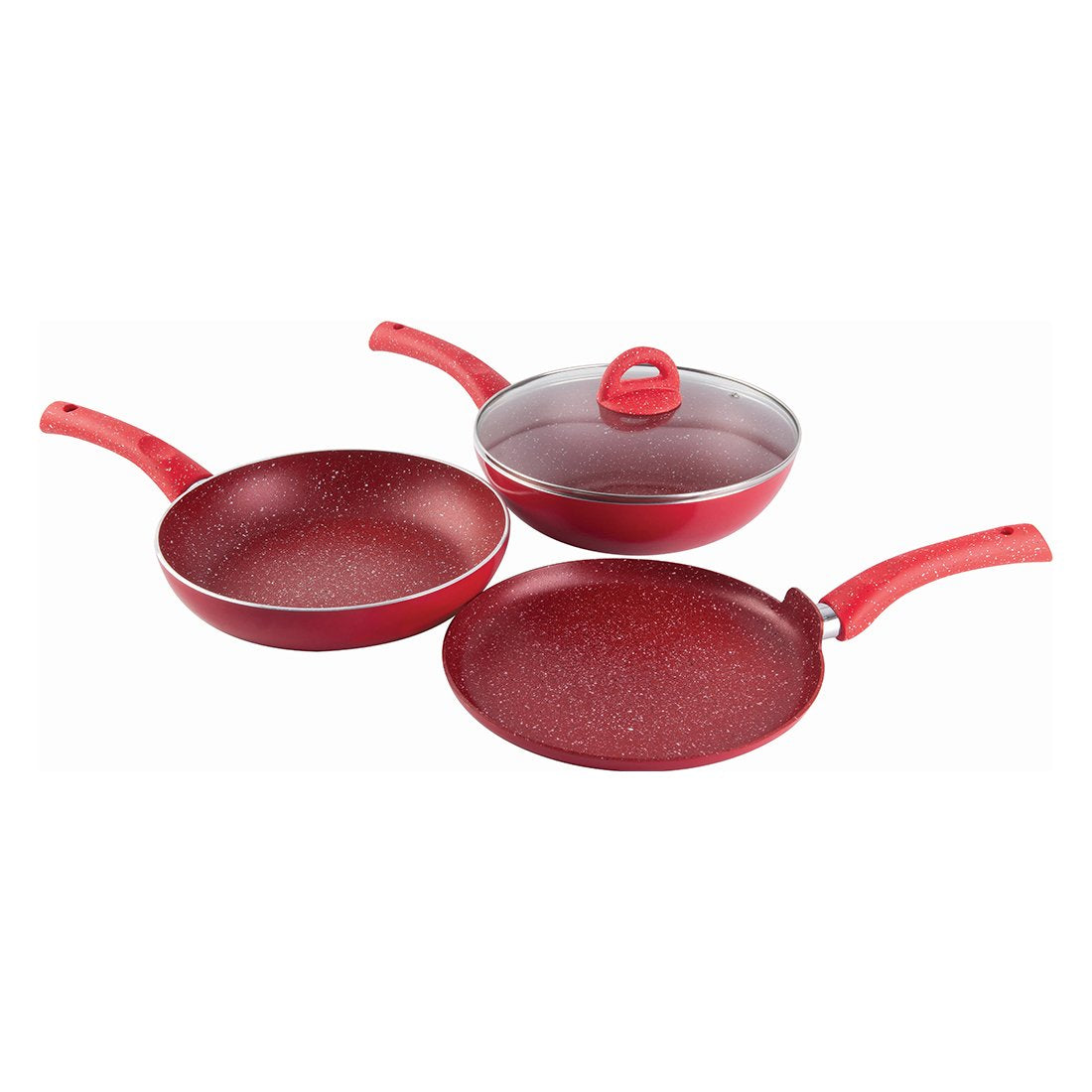 Nutri-Blend Complete Kitchen Machine (Red) and Granite Aluminium Nonstick Cookware Set (Red)