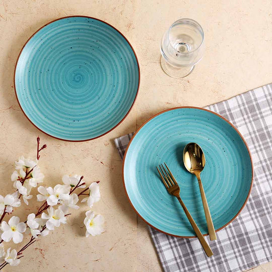 Teramo Stoneware 10" Dinner Plate - Blue (Set of 2)