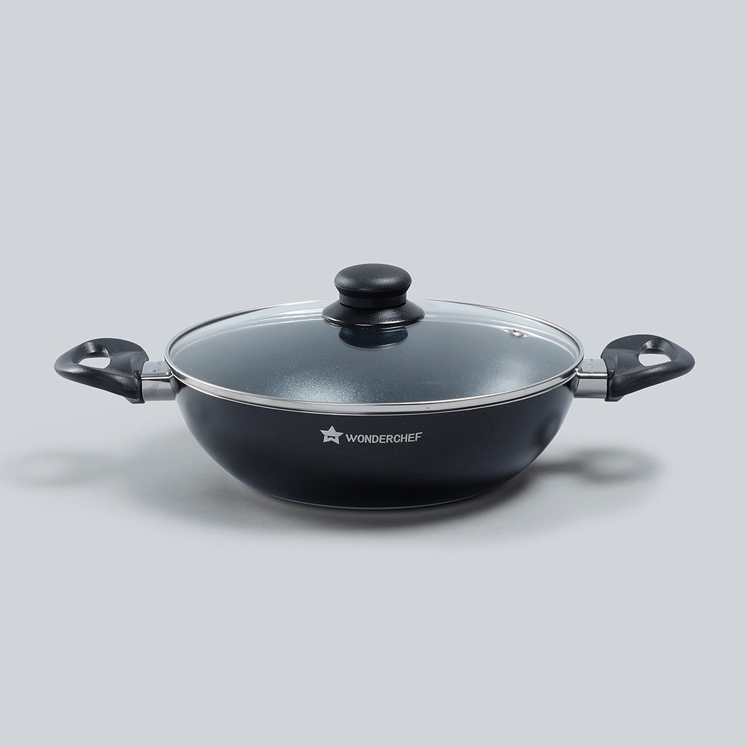 Ultra Aluminium Non-stick Wok - 24cm, 2.7L, 2.7mm, Black