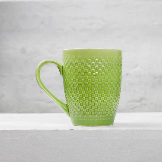 Earth Store milk mug green check - Single