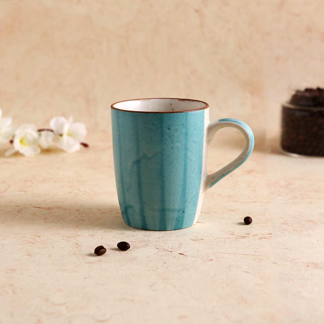 Teramo Stoneware Large Coffee Mug - Blue