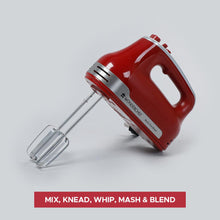 गैलरी व्यूवर में इमेज लोड करें, Hand Mixer Crimson Edge, 5 Speed Setting with Stainless Steel Beaters and Dough Hooks, 2 Years Warranty, 300W, Red