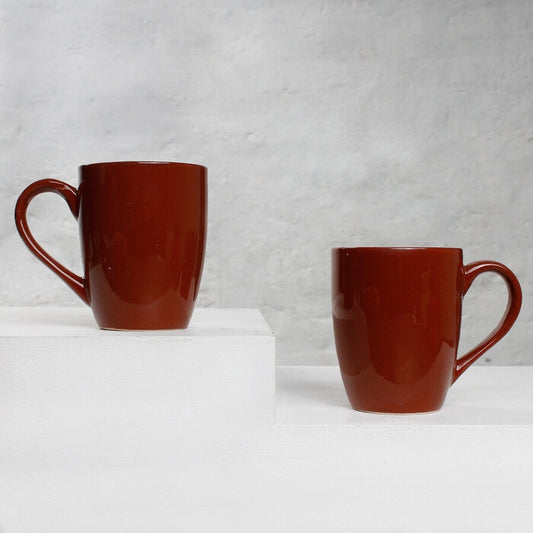 Earth Store Solid Brown Mug  (Set of 2)