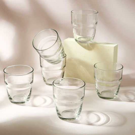 Bormioli Water Tumbler - Clear - 305 ML - Set of 6