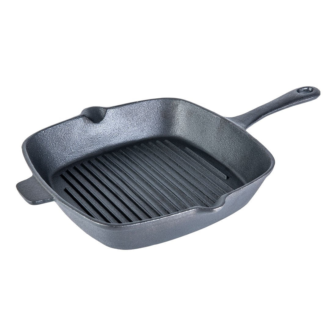 Forza Cast-Iron Fry Pan, Pre-Seasoned Cookware, Induction Friendly, 24cm, 3.8mm and Forza Cast-Iron Grill Pan, Pre-Seasoned Cookware, Induction Friendly, 26cm, 3.8mm